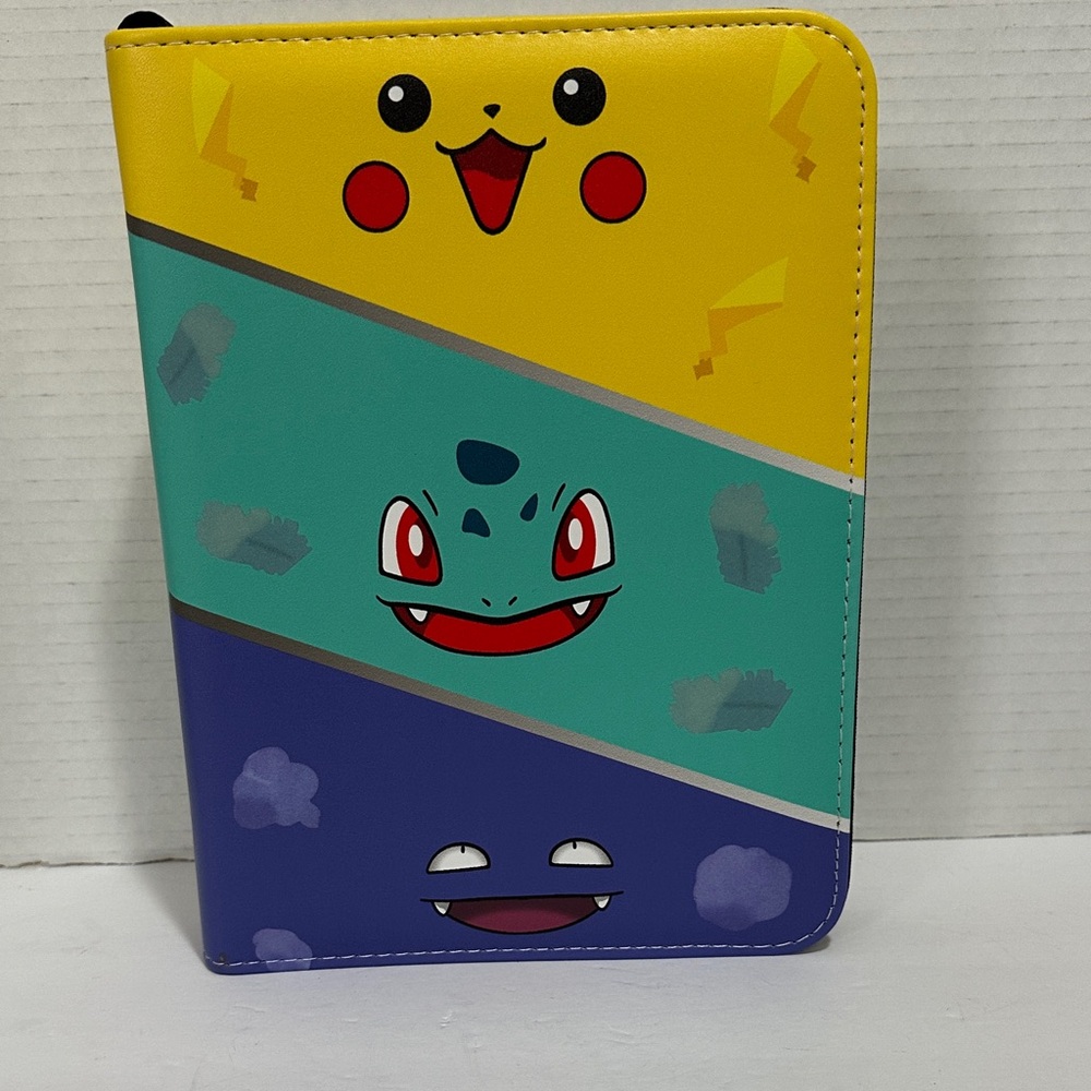 Colorful Card Zippered Case with Pokemon Cartoon Design